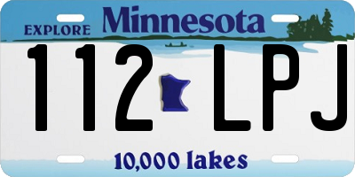 MN license plate 112LPJ