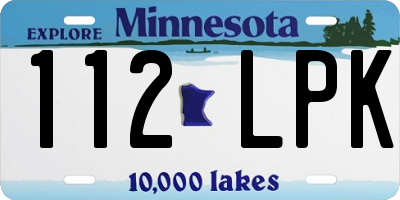 MN license plate 112LPK