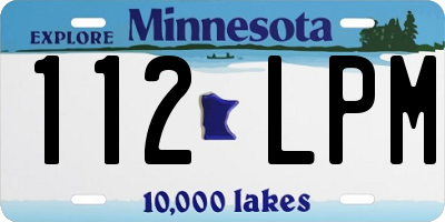 MN license plate 112LPM