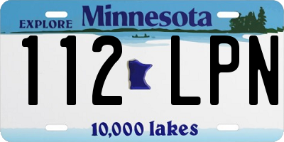 MN license plate 112LPN