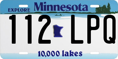 MN license plate 112LPQ