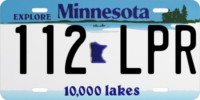 MN license plate 112LPR