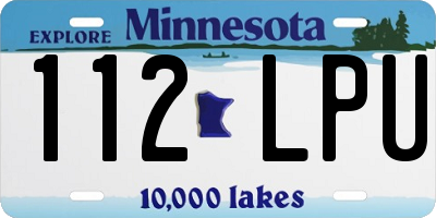 MN license plate 112LPU