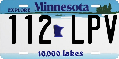MN license plate 112LPV