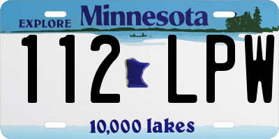 MN license plate 112LPW