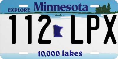 MN license plate 112LPX