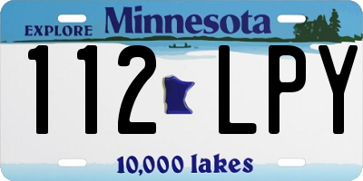MN license plate 112LPY