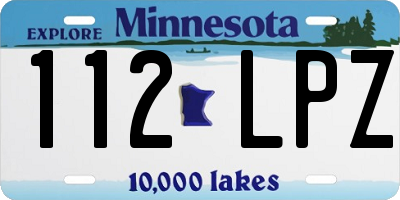 MN license plate 112LPZ