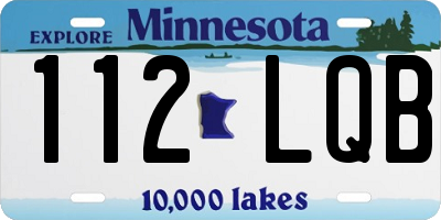MN license plate 112LQB