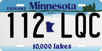 MN license plate 112LQC