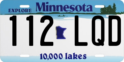 MN license plate 112LQD