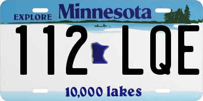 MN license plate 112LQE