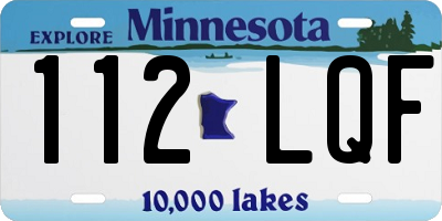 MN license plate 112LQF