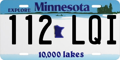 MN license plate 112LQI