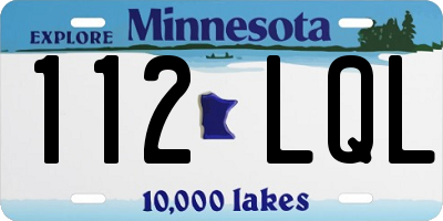 MN license plate 112LQL