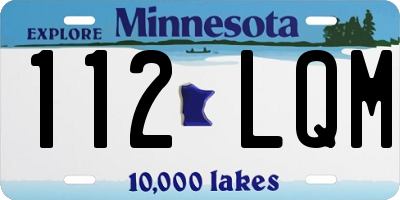 MN license plate 112LQM