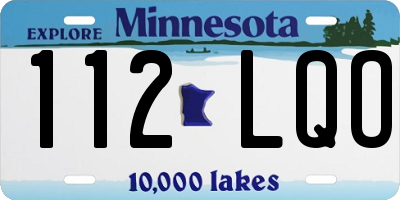 MN license plate 112LQO