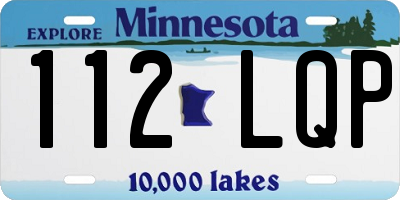 MN license plate 112LQP