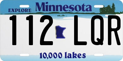 MN license plate 112LQR