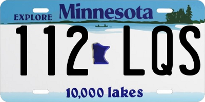 MN license plate 112LQS