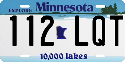 MN license plate 112LQT