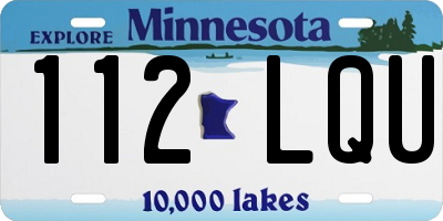 MN license plate 112LQU
