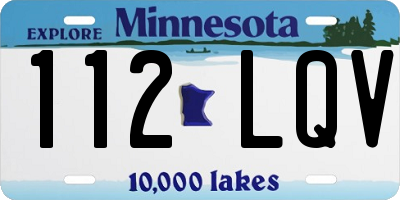 MN license plate 112LQV