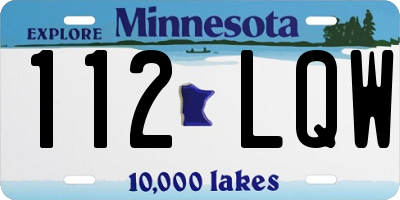 MN license plate 112LQW