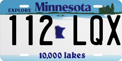 MN license plate 112LQX