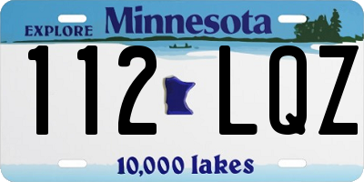 MN license plate 112LQZ
