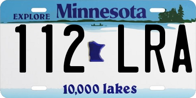 MN license plate 112LRA
