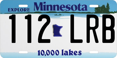 MN license plate 112LRB