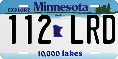 MN license plate 112LRD