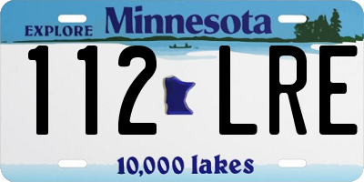MN license plate 112LRE