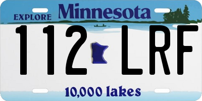 MN license plate 112LRF