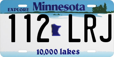 MN license plate 112LRJ