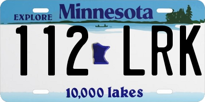 MN license plate 112LRK
