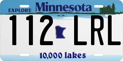 MN license plate 112LRL