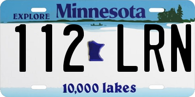 MN license plate 112LRN