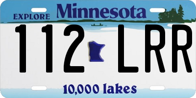 MN license plate 112LRR