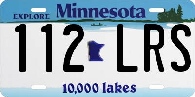 MN license plate 112LRS