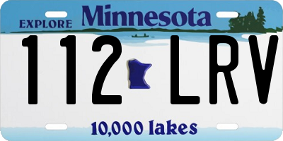 MN license plate 112LRV