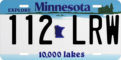 MN license plate 112LRW