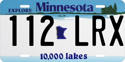 MN license plate 112LRX