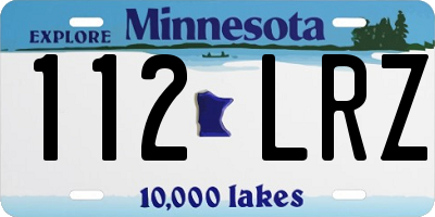 MN license plate 112LRZ