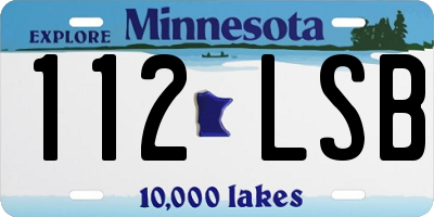 MN license plate 112LSB