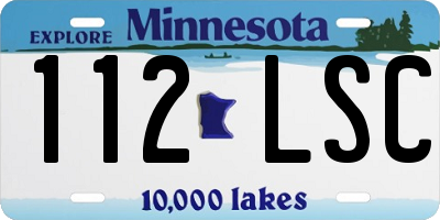 MN license plate 112LSC