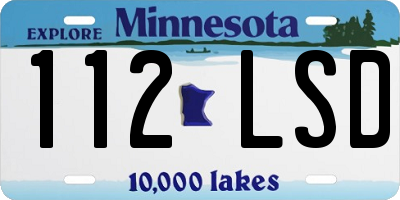 MN license plate 112LSD