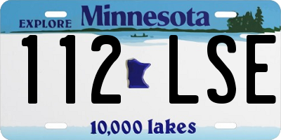 MN license plate 112LSE