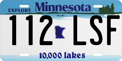 MN license plate 112LSF